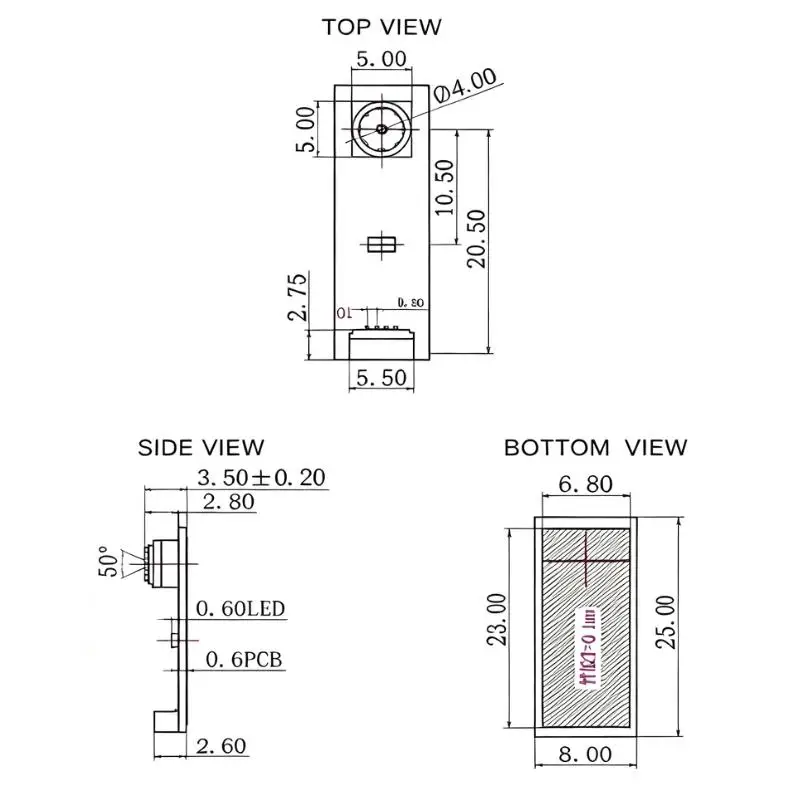 1/2Pcs OV7675 MINI USB Camera Module For WinXP/Win7 8 10/Android 50 Degrees DIY Project Industrial Monitoring Development Use
