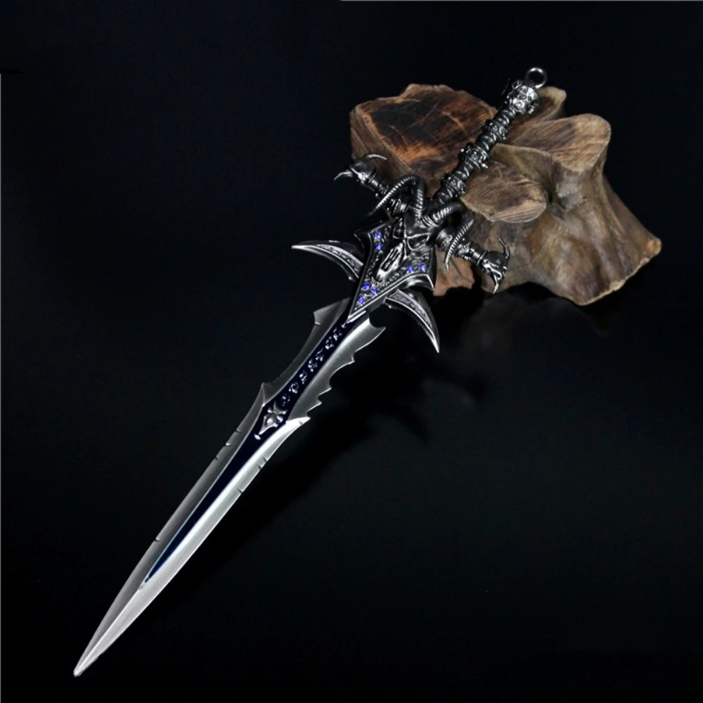 World of Warcraft Lich King Frostmourne Sheep Head Sword Game Peripheral Weapon Model Alloy Craft Toy Collection Ornaments 22cm