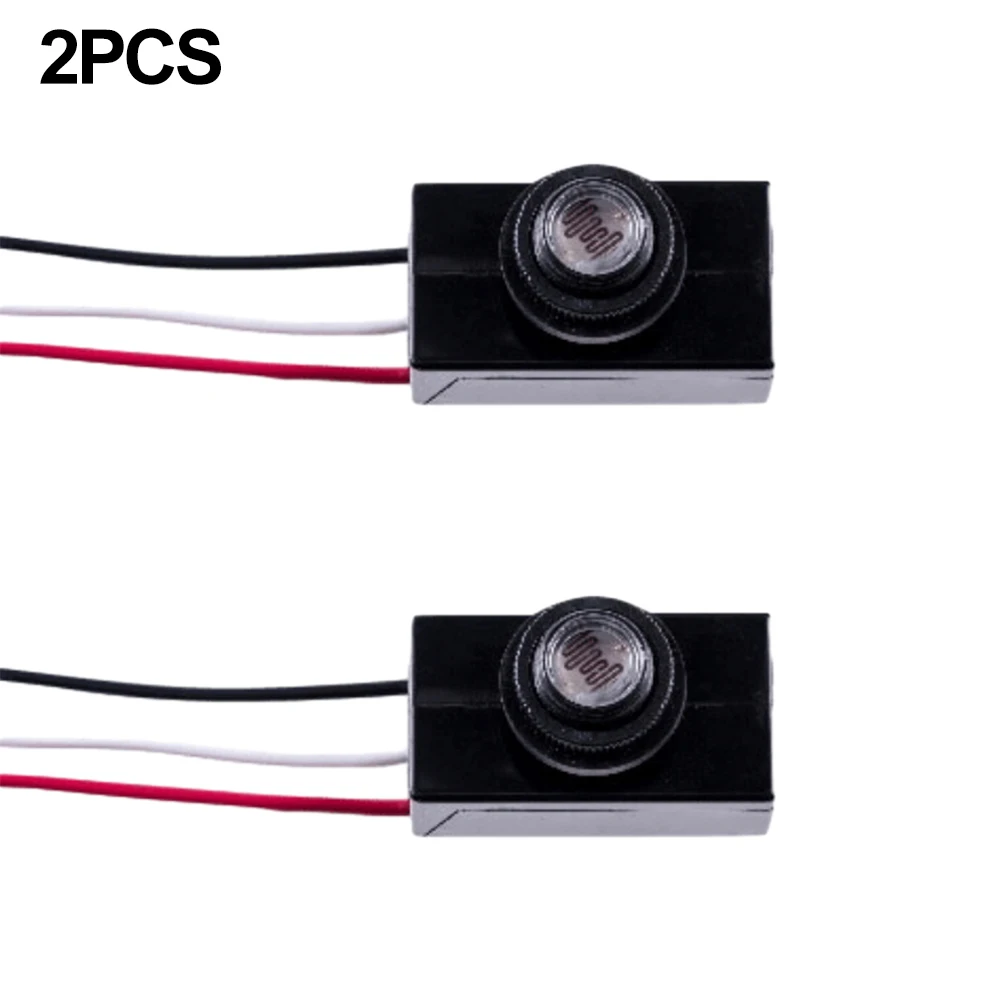 for durable Sensor 0.5mA Standby Current 120VAC-277VAC 2pcs 50/60Hz ABS For Outdoor Lighting For Photoelectric Switch