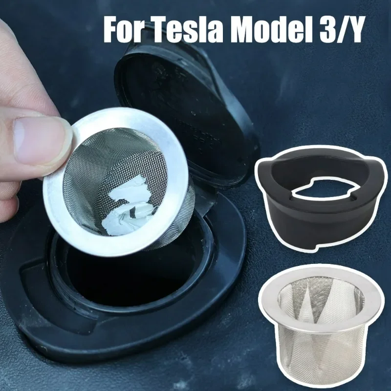 Car Wiper Gap Plug Filter Screen Car Windshield Wiper Water Inlet Gap Plug Anti Blocking Cover Filter Screen for Tesla Model 3/Y