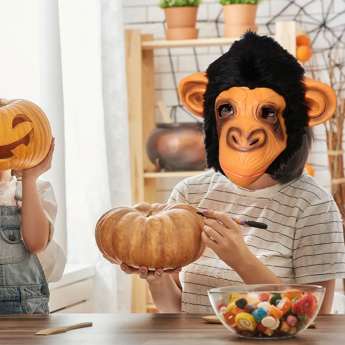 Halloween Monkey Headgear Mask Scary Party Full Face Mask Party Face Scary Carnival Masquerade Scary Carnival for Decoration