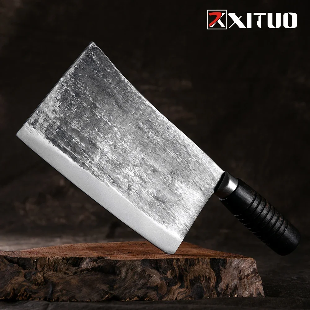 Professional Chef Knife Handmade Forged Kitchen Knives Chop Bone Knives Specialized Hotel Knife Kitchen Chop Cut Knife Cleaver