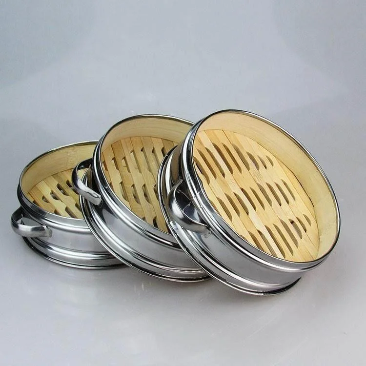 Stainless Steel Steamer Basket for Hotel Use Small Steamed Buns High Bamboo Steamer Basket Water Drainage Dishwasher Safe