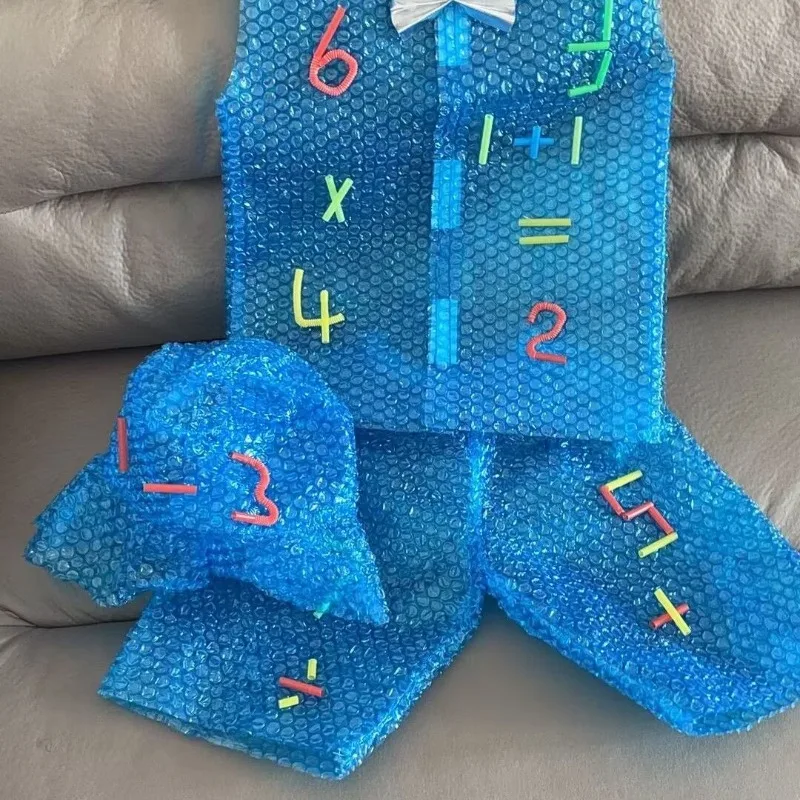 Costume fai-da-te ecologico Genitore Bambino Attività Vestito Numero Decorato Sfilata di moda Abbigliamento Prestazioni per l'asilo riciclato