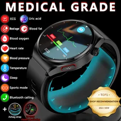 Smart Watch Medical Grade ECG+PPG+HRV Airbag Type Three High Health Monitoring Smartwatch SpO2 BP Heart Rate Body Temperature