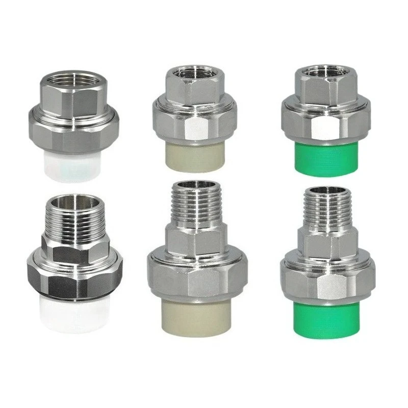 

1/2 3/4 PPR соединитель для труб из нержавеющей стали, шеститочечная внутренняя внешняя резьба, водопроводная труба, фитинг для термоплавкого соединения