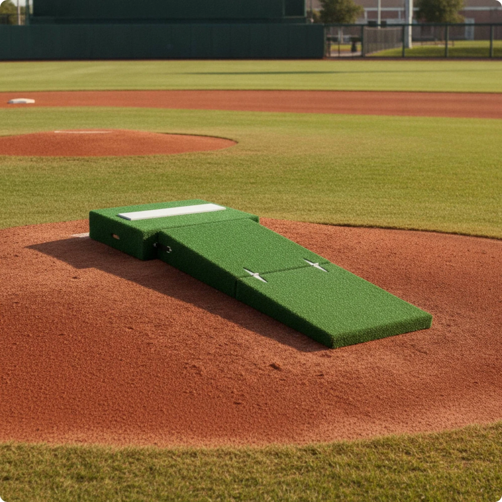 Baseball Pitching Pad Long-Lasting Pitching Mound Training Pad Wooden Compact for, Home, Gym