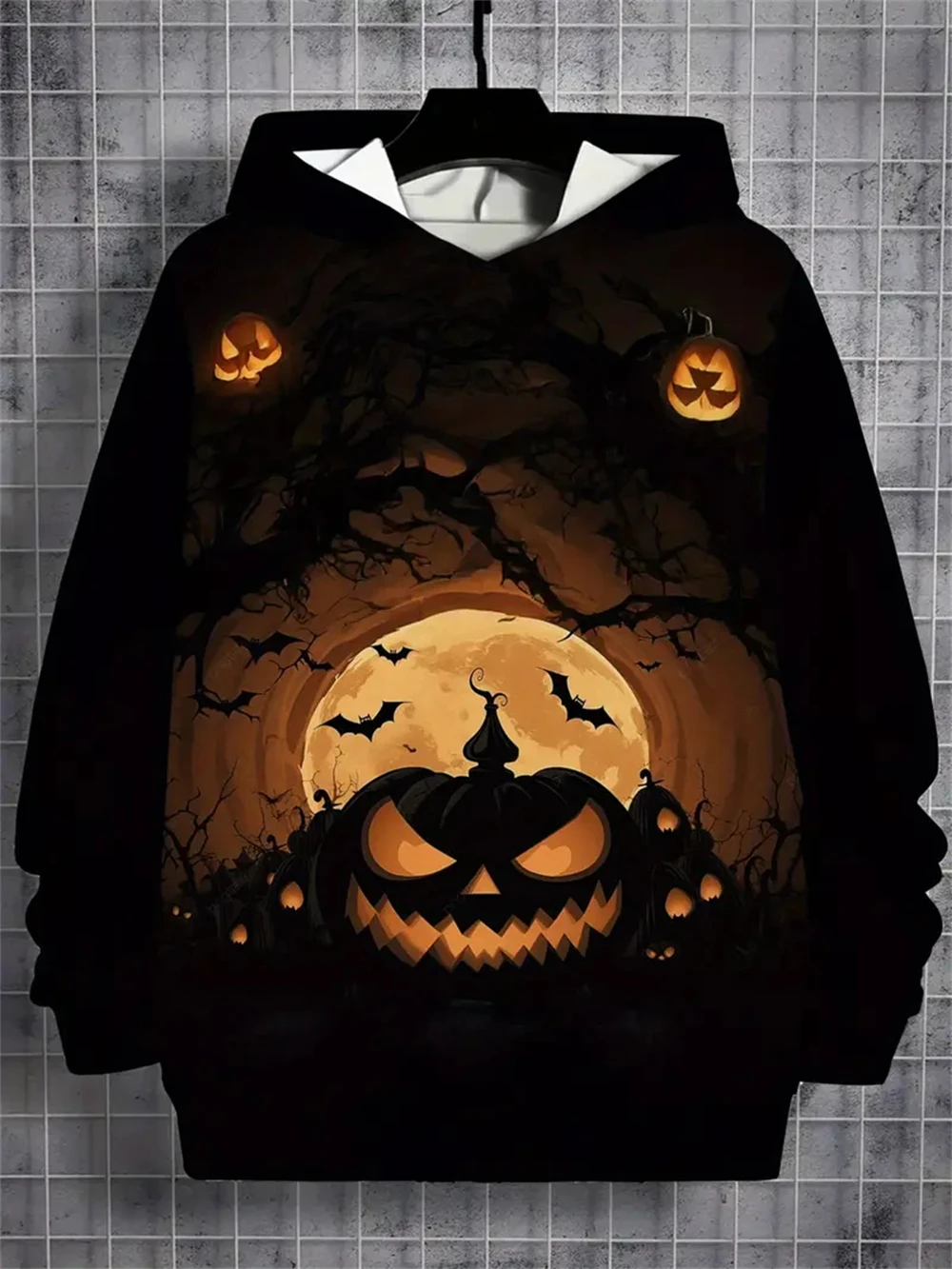 

Halloween Mens Hoodie Pumpkin Pattern 3D Printing New In Sweatshirt Foe Men Women As Gift For Halloween Holidays Men Clothes