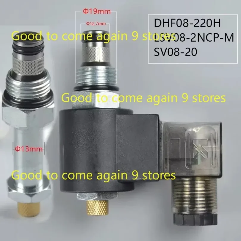 

Hydraulic Threaded Cartridge Solenoid Valve 2 Position 2 Way Normally Closed DHF08-220H LSV08-2NCP-M DC12V/DC24V/AC220V 250bar