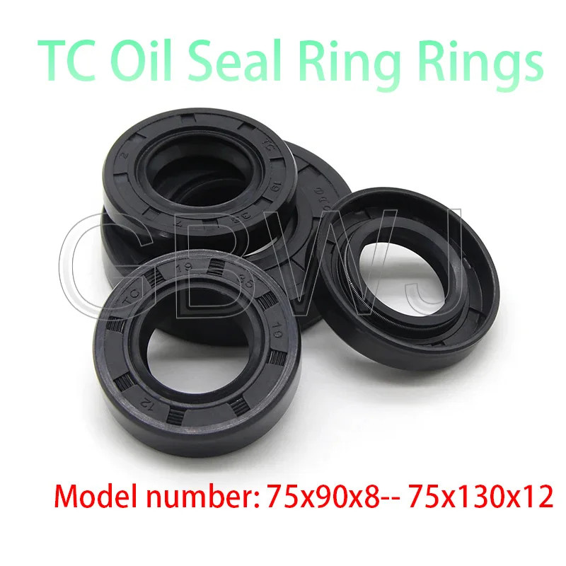 

1pcs TC Skeleton Oil Seal Shaft Sealing Gasket NBR Black Simmer Ring Rotary 75x90x8/75x100x8/75x110x10-75x115x10/75x130x12