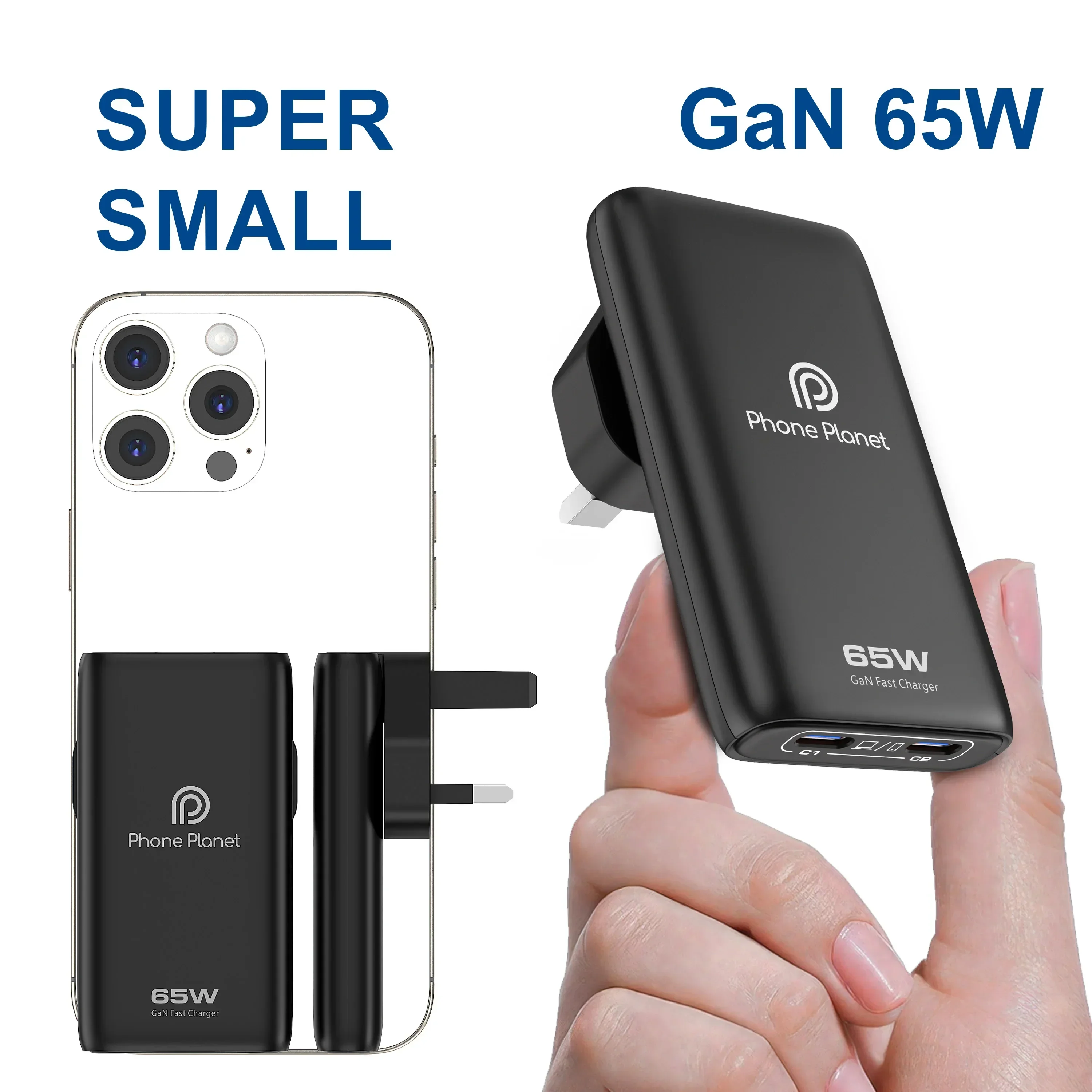 Ultra Thin GaN3 2-In-1（EU/UK+US）Ipad/Macbook Charger Multi-Function Smart Fast Phone Charger For Iphone17/16 Samsung S26 Huawei