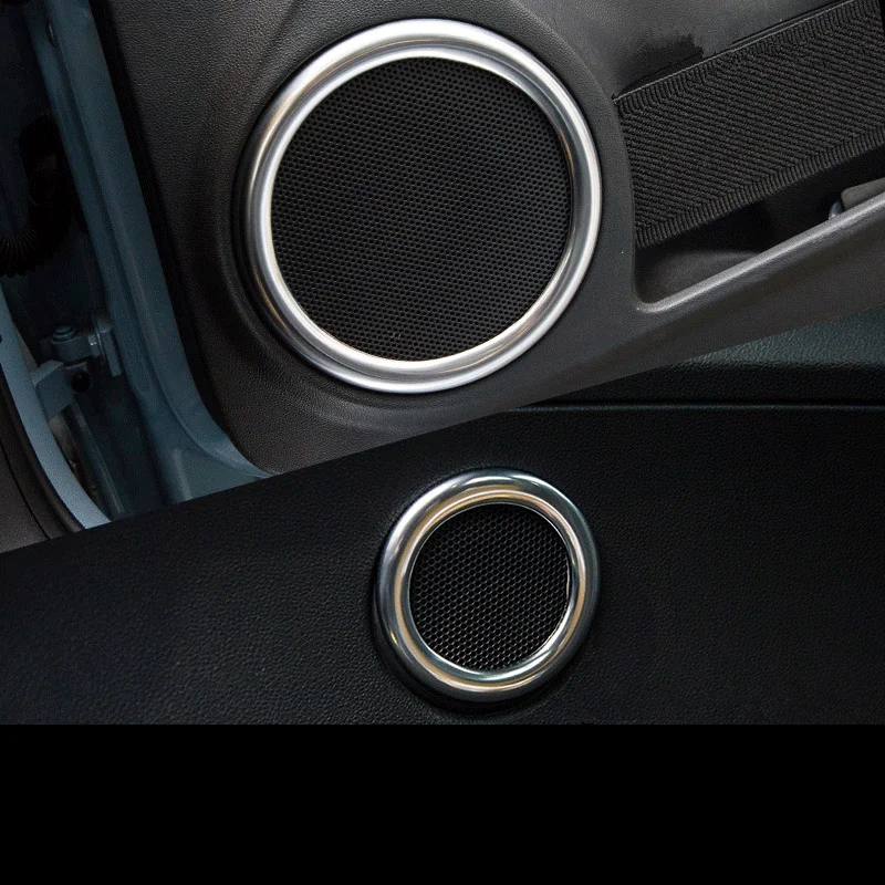 4pcs Car Interior Door Rear Speaker Rings Sticker Cover Moulding Trim For Volkswagen Beetle 2013 2014 2015 2016 2017 2018 2019