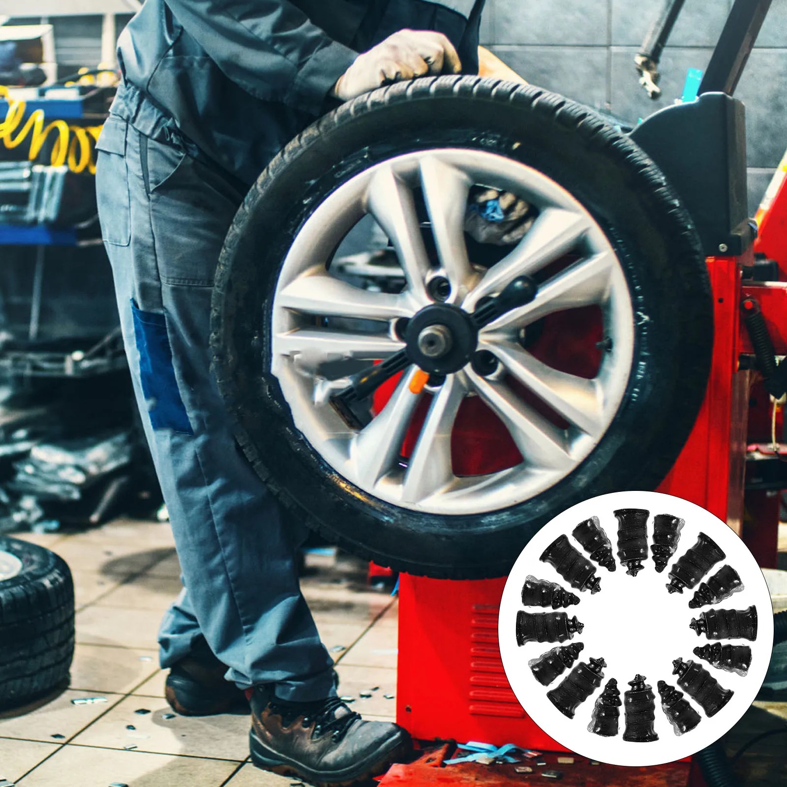 

40pcs Tire Repair Kit Rubber Nails for Car Bike Tubeless Quick Efficient Portable Plugs Tools Wheel Tyre Patch Set