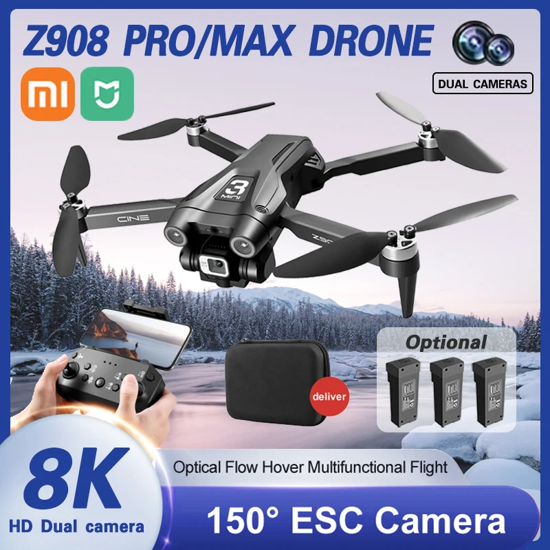 

Xiaomi Mijia Z908 Pro max Drone 8K Professional HD Dual Camera Brushless Motor WIFI FPV RC Folding Quadcopter Helicopter toy