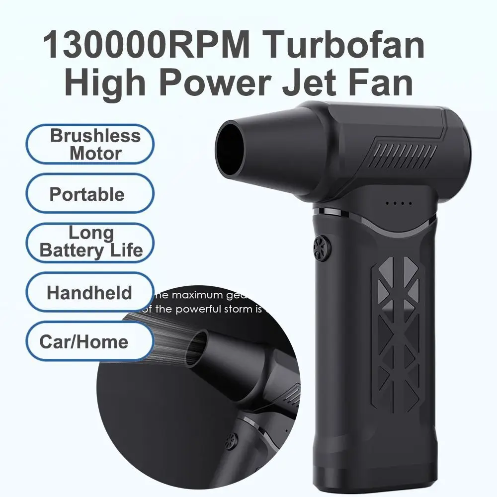 

Car Wind Speed 52m/s 130000RPM Turbofan Dust Removal Dust Blower High Power Jet Fan Powerful Mini Air Duster