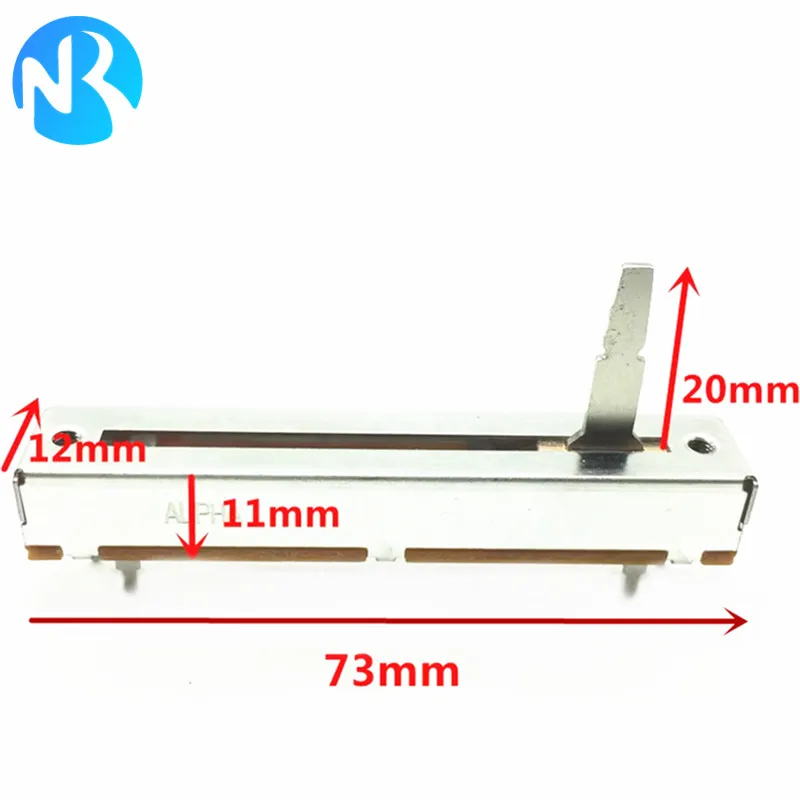 2PCS 100% New Original linear Sliding DDJ-SX2 SX3 45MM 60MM 20MM Potentiometer B20K 4Pin DDJ SX2 SX3 RX Volume Push Rod Switch