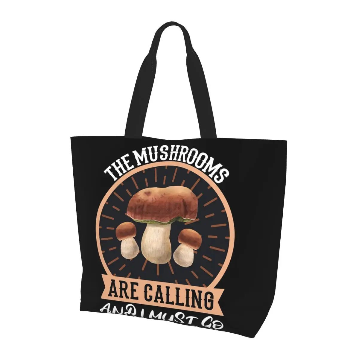 جمع الفطر المنتقى الخنازير حقيبة تسوق قماش حقائب الكتف للمتسوقين حقيبة يد البقالة للنساء #4