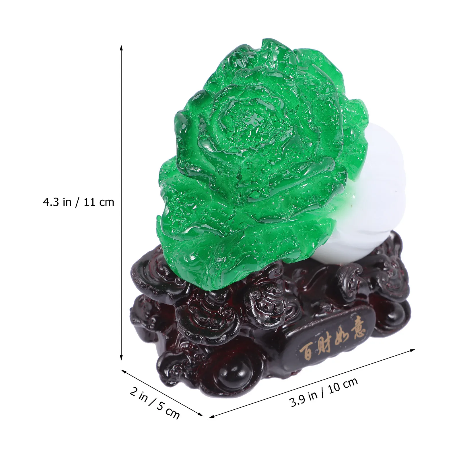 Resin Chinese Cabbage Decoration Fresh Color Stylish Adorable Miniature Cabbage Sculpture Desktop TV Table Computer Table