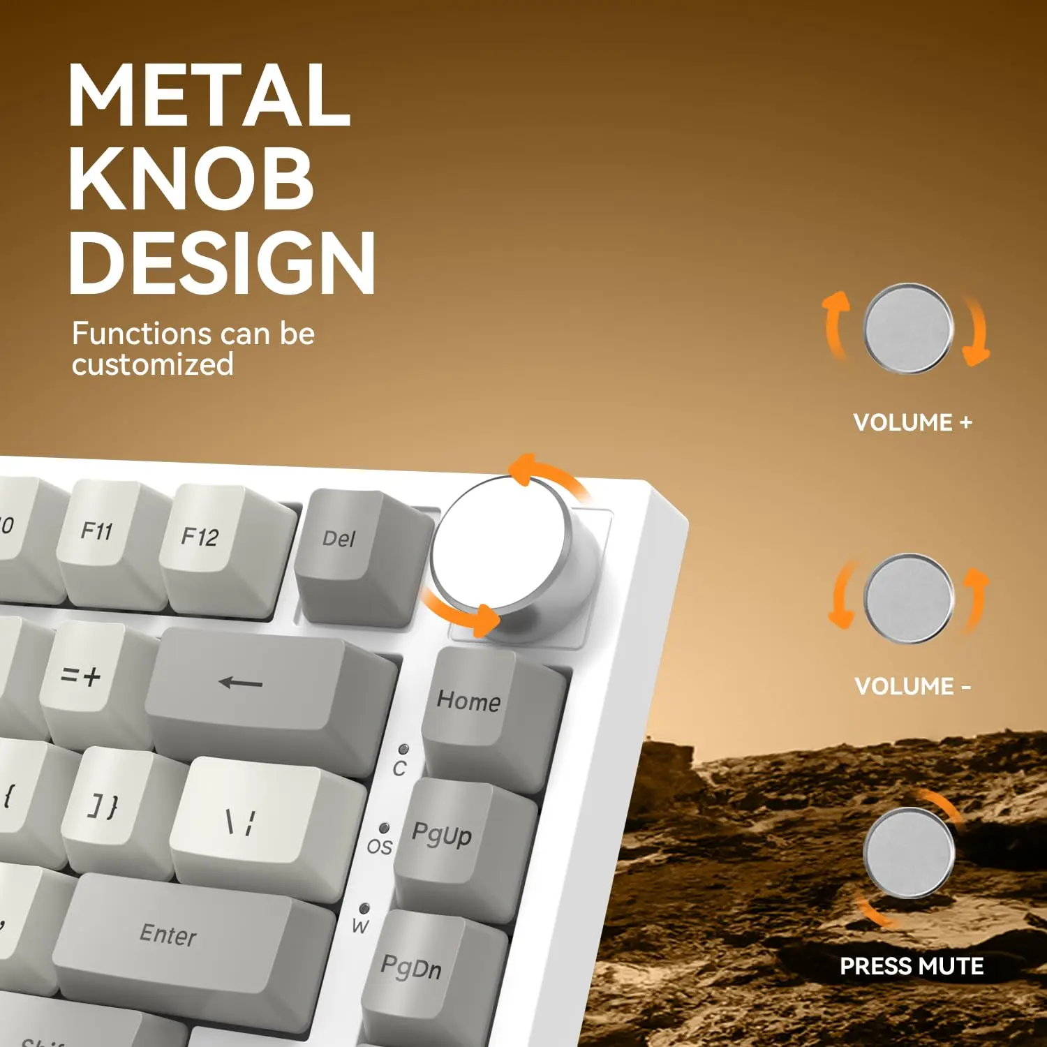 Attack Shark K85 Mag Customisable Mechanical Keyboard,Magnetic Switch,Hot-swappable,Metal Knobs,Suitable for FPS. games,Win&Mac image 3