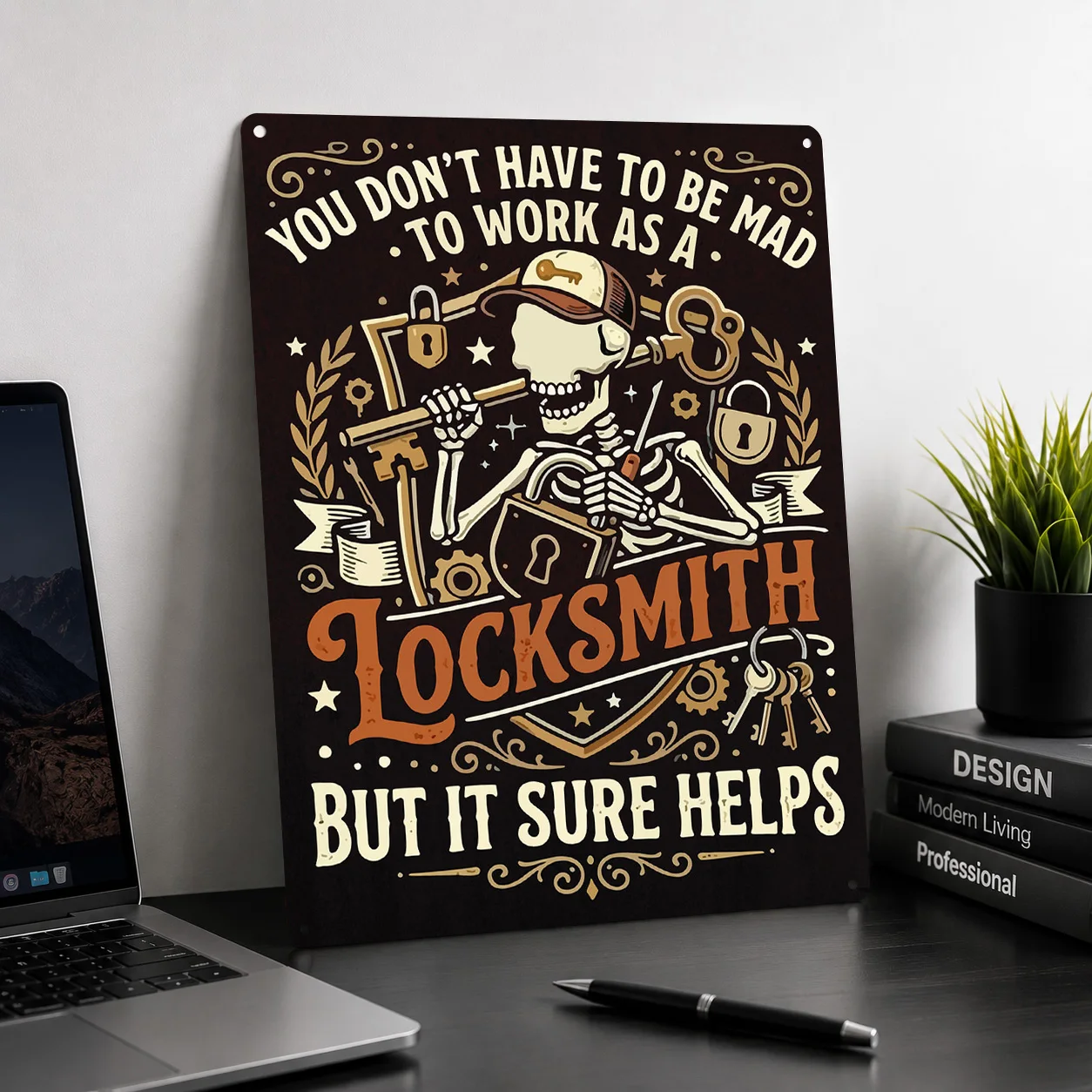 Funny Locksmith Joke Metal Poster Perfect Gift for Fans Lovers Personalized Wall Art Metal Sign for Decor Room Decoration Cozy