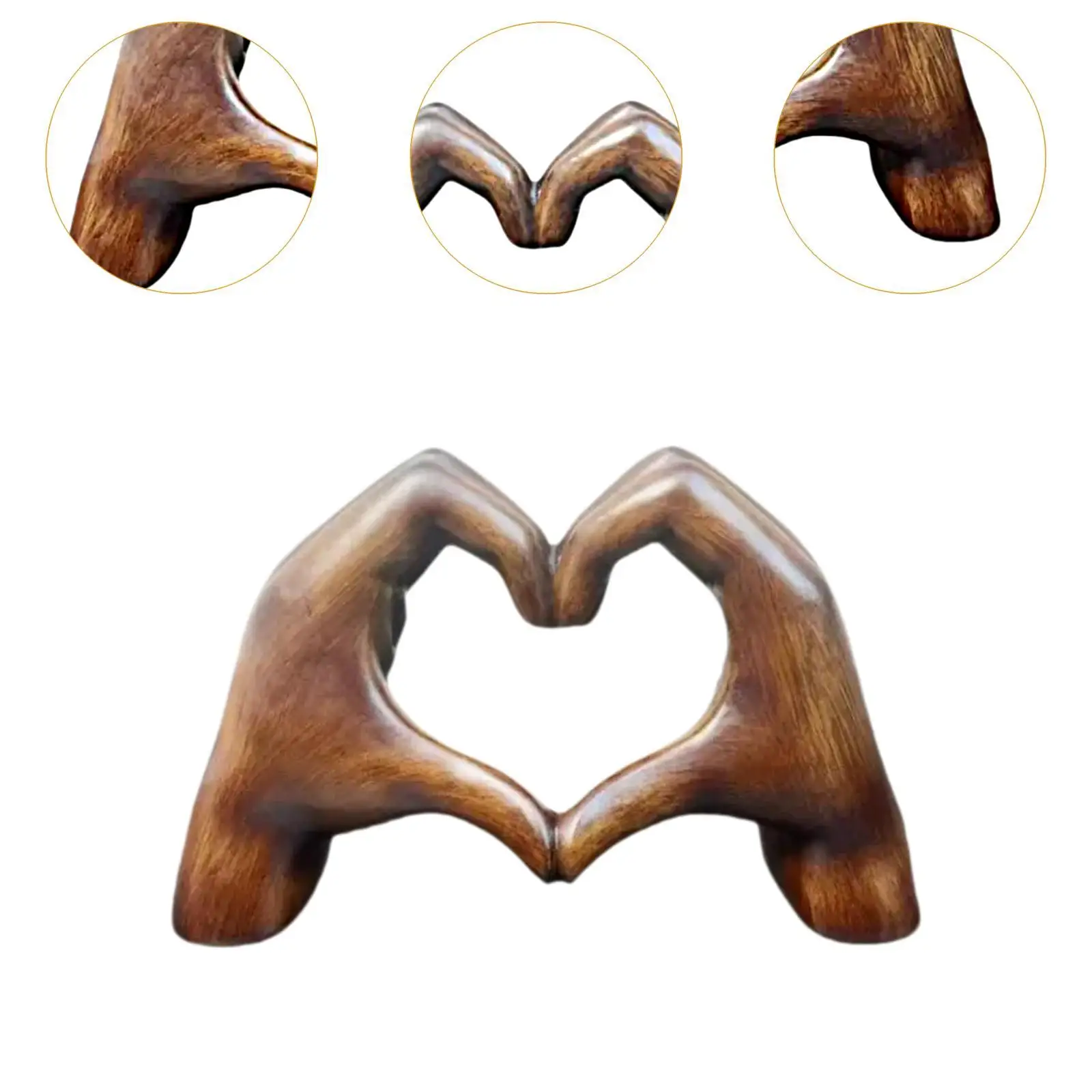 Heart Gesture Statue Abstract Hand Love Gesture Statue Sculpture Creative Hand Gesture Statues for Desktop Table Centerpieces