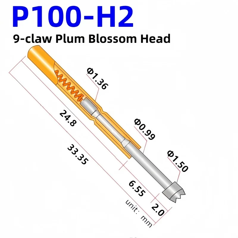 

100 шт., диаметры 33,35 мм, 9 когтей, диаметром 1,50 мм