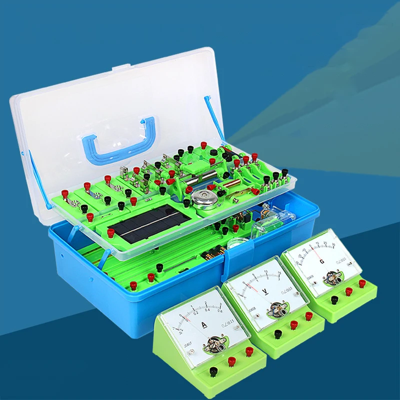 Physics Electric Circuit Learning Starter Kit, Science Lab Basic Electricity Magnetism Experiment Education Kits for Junior