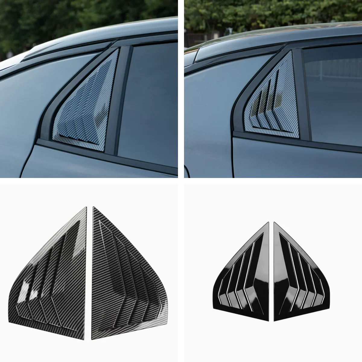 For GEELY LINGKE LYNKCO 03 2023 Exterior Accessories Rear Window Blinds Side Louvers Vent Rear Window Louvers Cover Trim