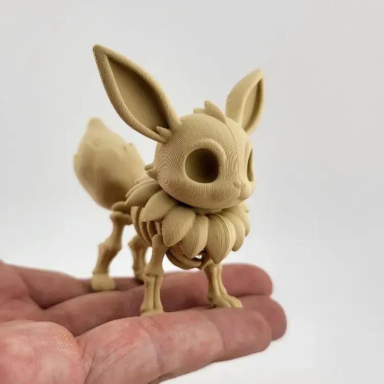 

Статуэтка скелета Иви, 3D-печатная модель покемона на заказ, коллекционный предмет фан-арта для дома, офиса и в подарок