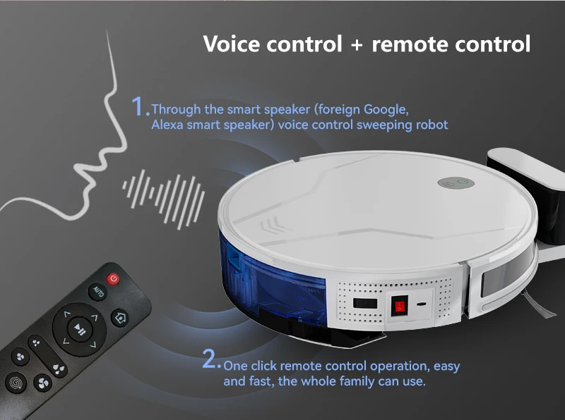 Self-Rechargeable Electric Features 3500pa Household Use Water Tank Automatic Sweeping Smart Robot Vacuum Cleaner