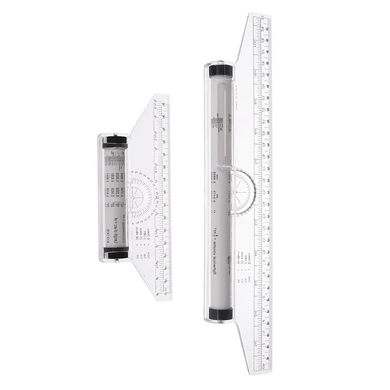 [SU]15cm 30cm Multi-Function Clear Parallel Rolling Ruler Angles Line Ruler  Drawing Tool Metric Rolling Ruler[SU]