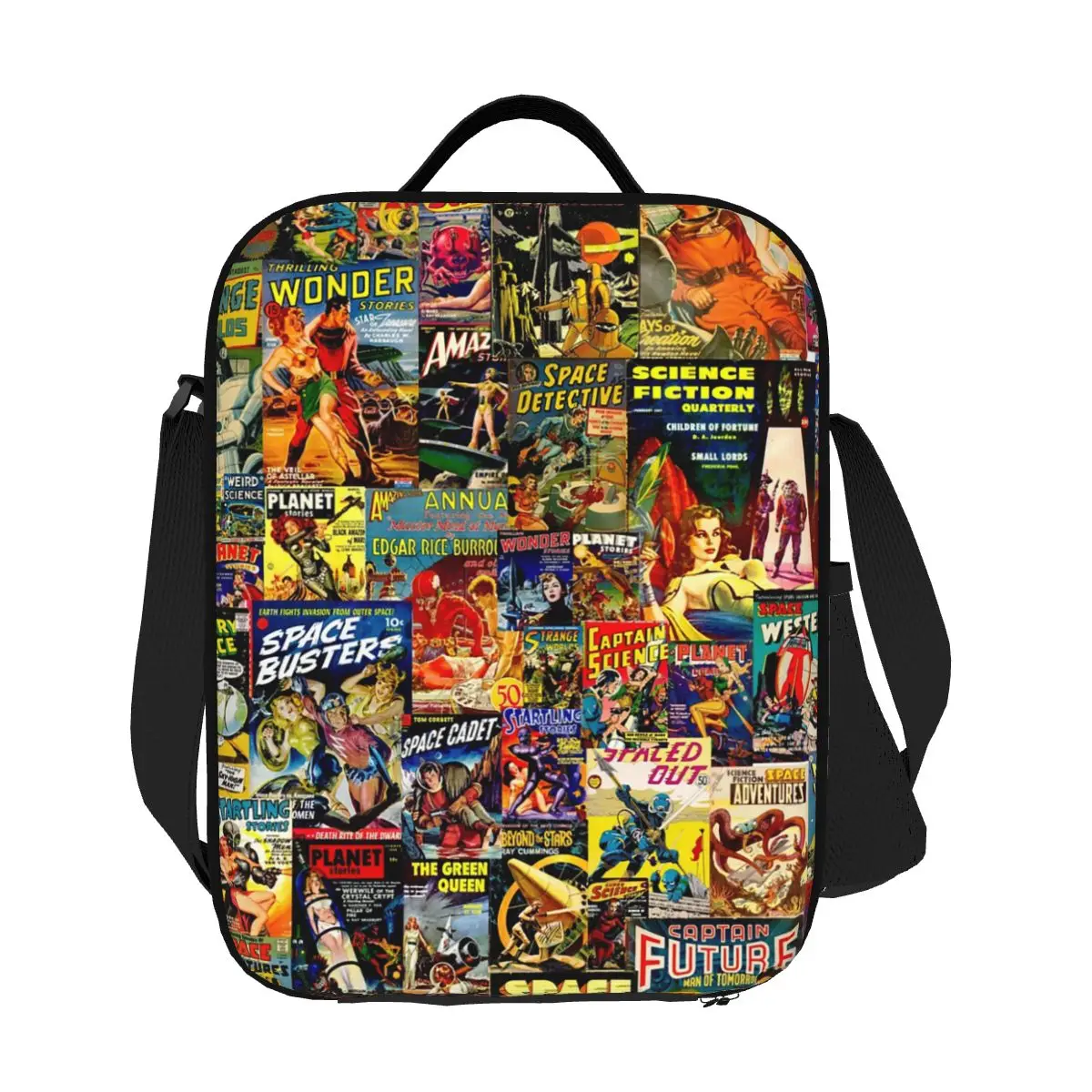 مخصص خارقة الكرتون أنيمي فيلم المحمولة علب الاغذية مانعة للتسرب الخيال العلمي الهزلي الكولاج برودة الغذاء الحراري معزول حقيبة الغداء #1