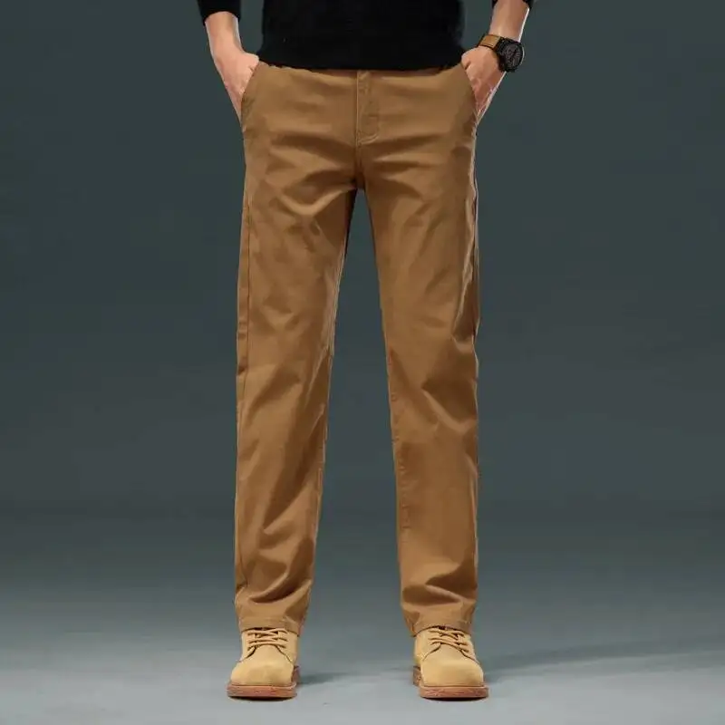 

Men's new autumn fashion urban loose straight tube versatile business slim fit comfortable middle-aged and young casual pants