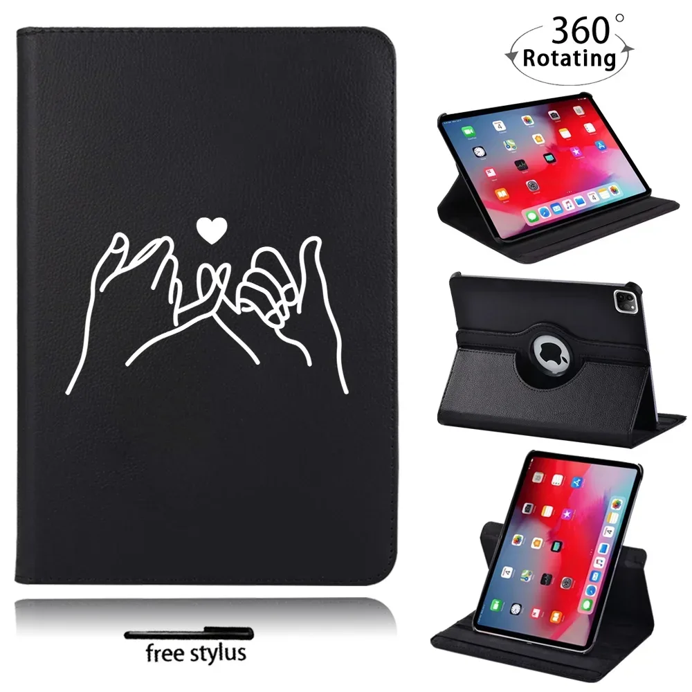 Étui pour tablette en cuir PU pour Apple IPad Pro 9.7, Pro 10.5, Pro 11, Smart 360, Louvain, rotation rapide, support, housse de protection, stylet gratuit