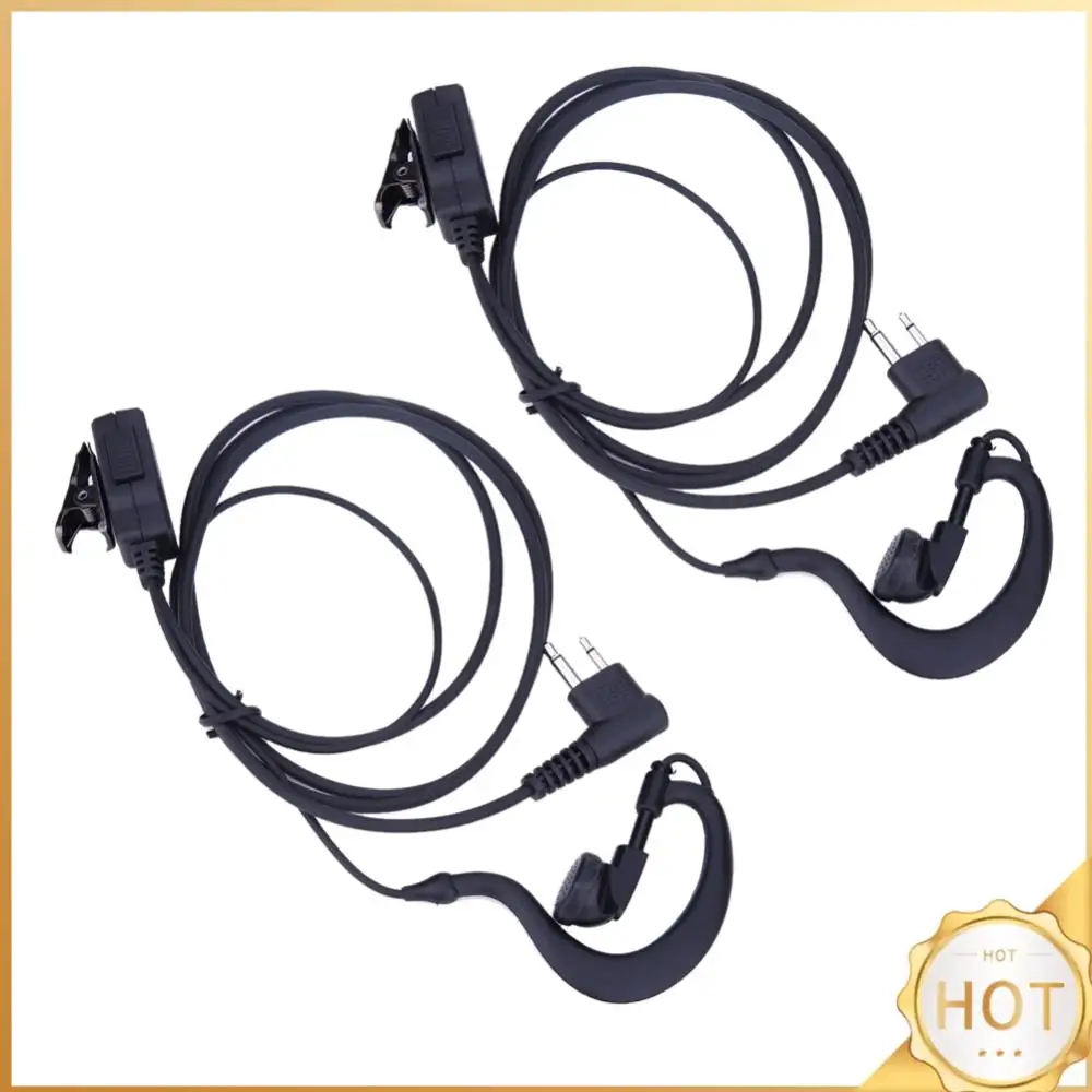 

2Pcs Walkie Talkie Earpiece Headset Mic PTT 2-Pin Earphone Walkie Talkie Headset Multifunctional Privacy for Motorola CB Radio