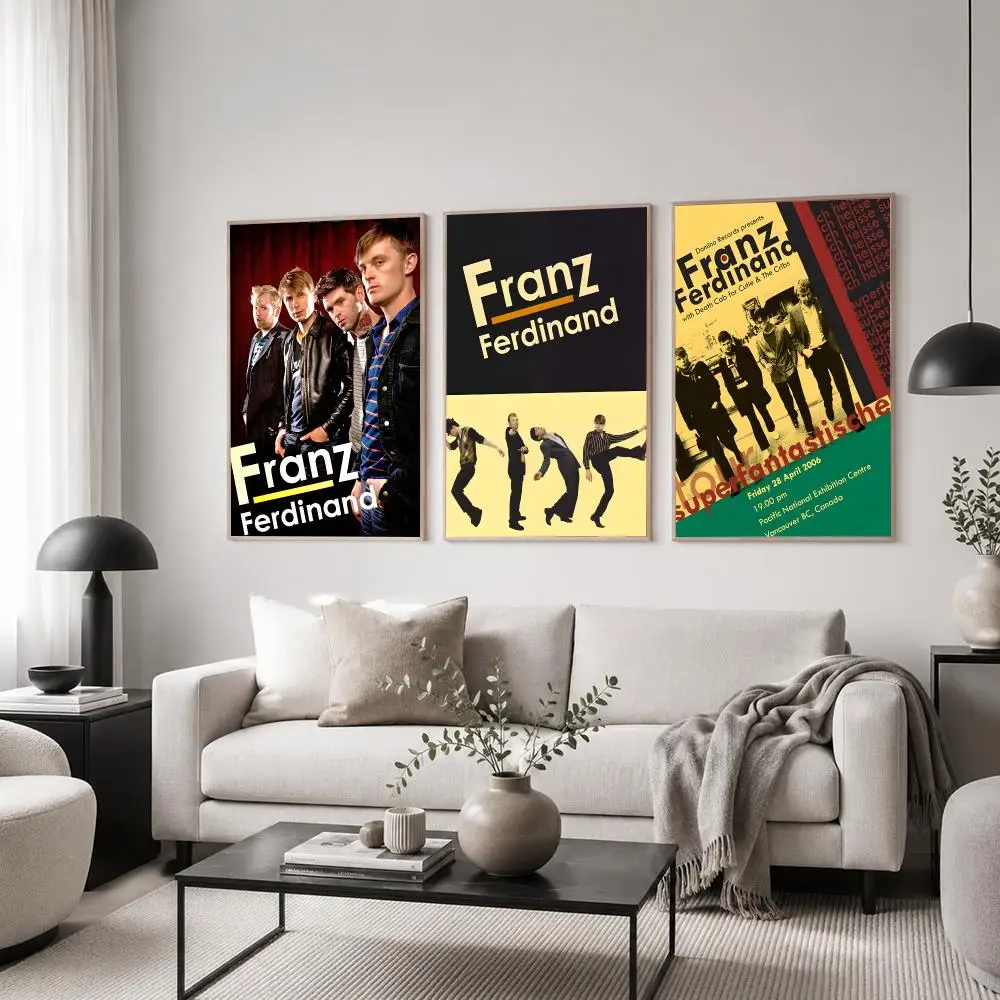 Band Franz Ferdinand Poster Classic Poster HD Art Sticky Wall Waterproof Home Living Room Bedroom  Aesthetic Decoration