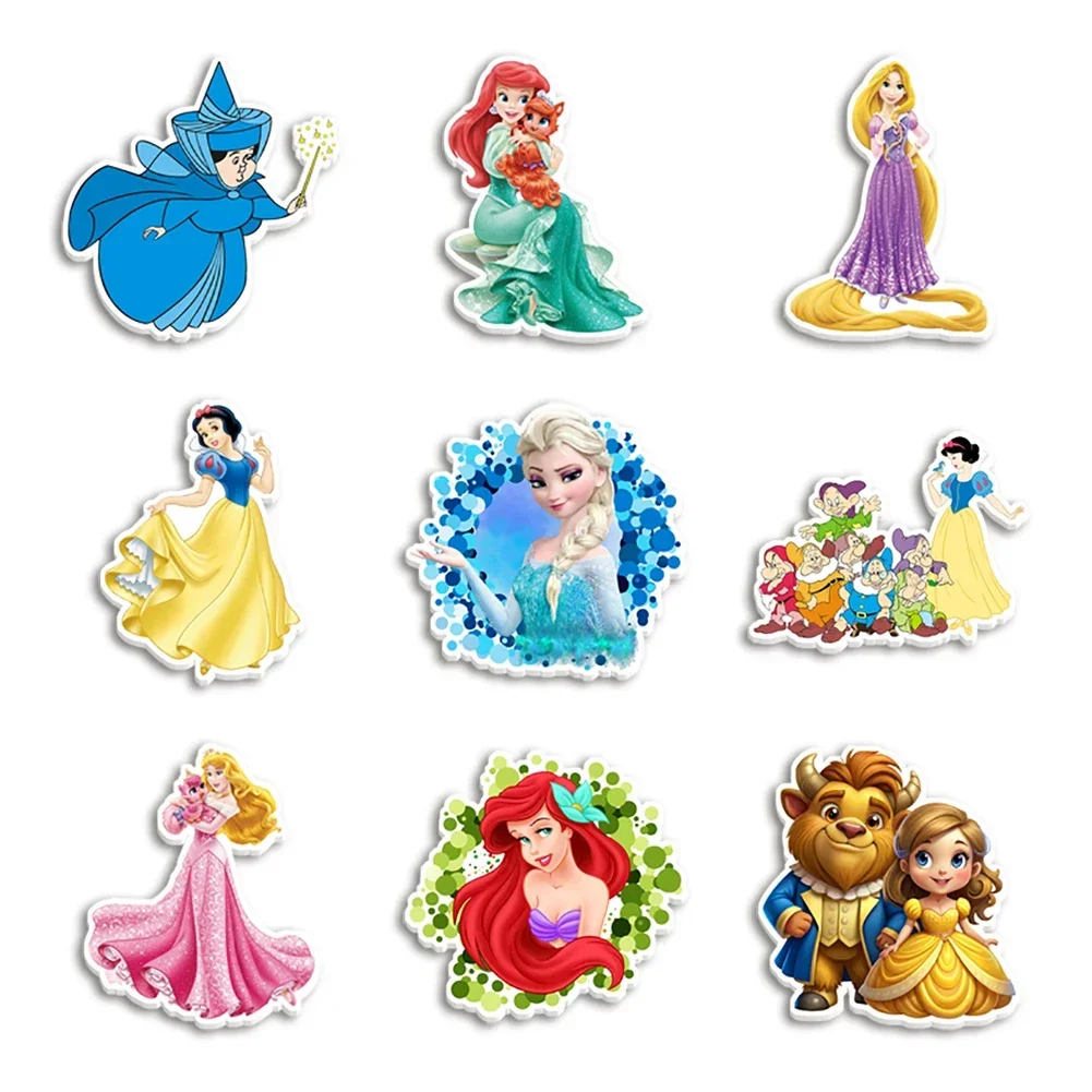 10 teile/los Prinzessin Disney Gedruckt Harz Planaren Blatt Transparent Acryl Glitter Acryl Cabochon Sammelalbum DIY Haar Bogen Tasche