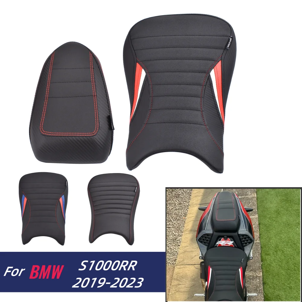 S1000RR Front Driver Rider Seat Cushion Cover Cowl Pad For BMW S 1000RR S1000 RR 2019-2023 2022 Motorcycle Rear Passenger Seat