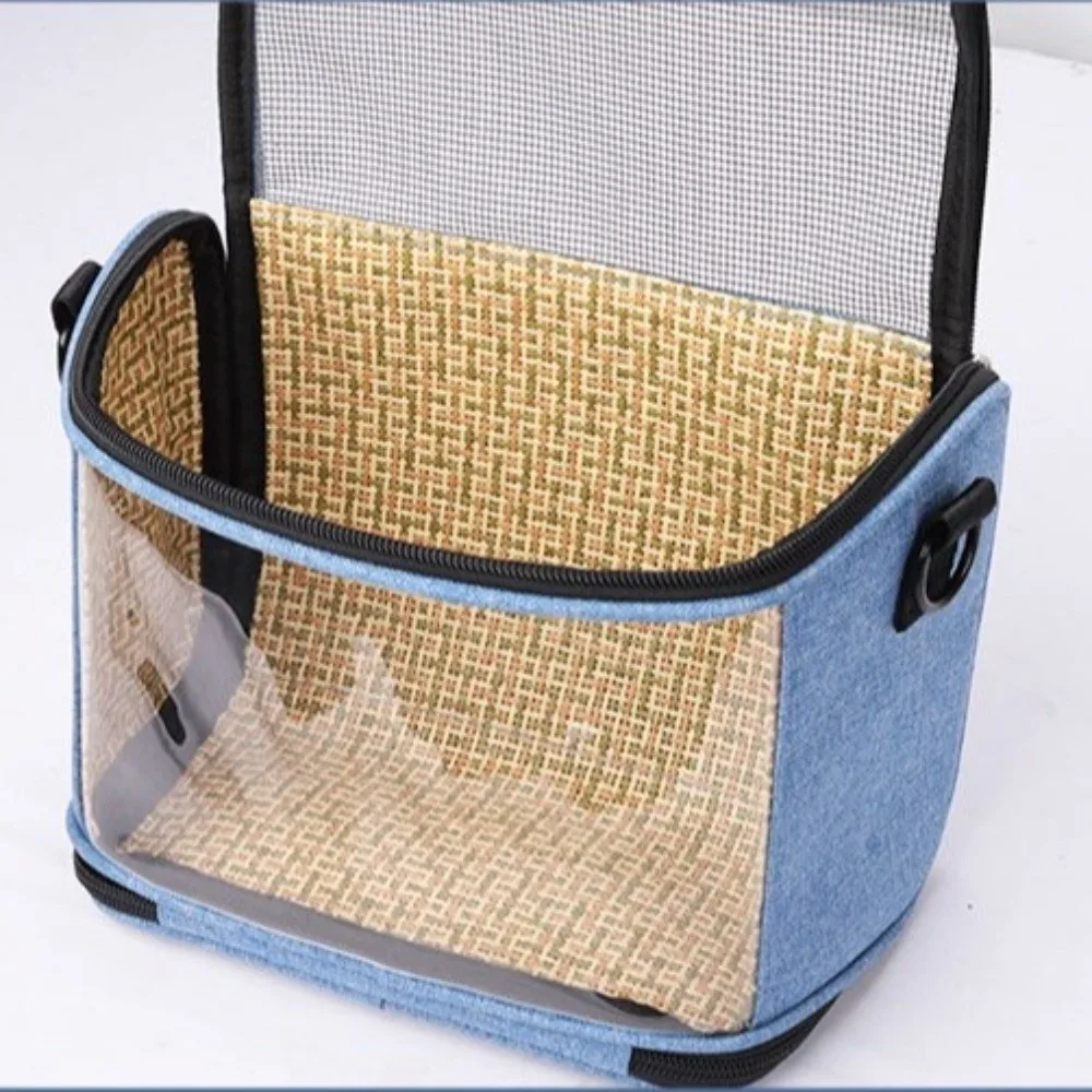 Breathable Mesh Pet Travel Bag Portable Large Capacity Pet Carrier Adjustable Straps Clear Window Hamster Carrying Bag Vet Visit
