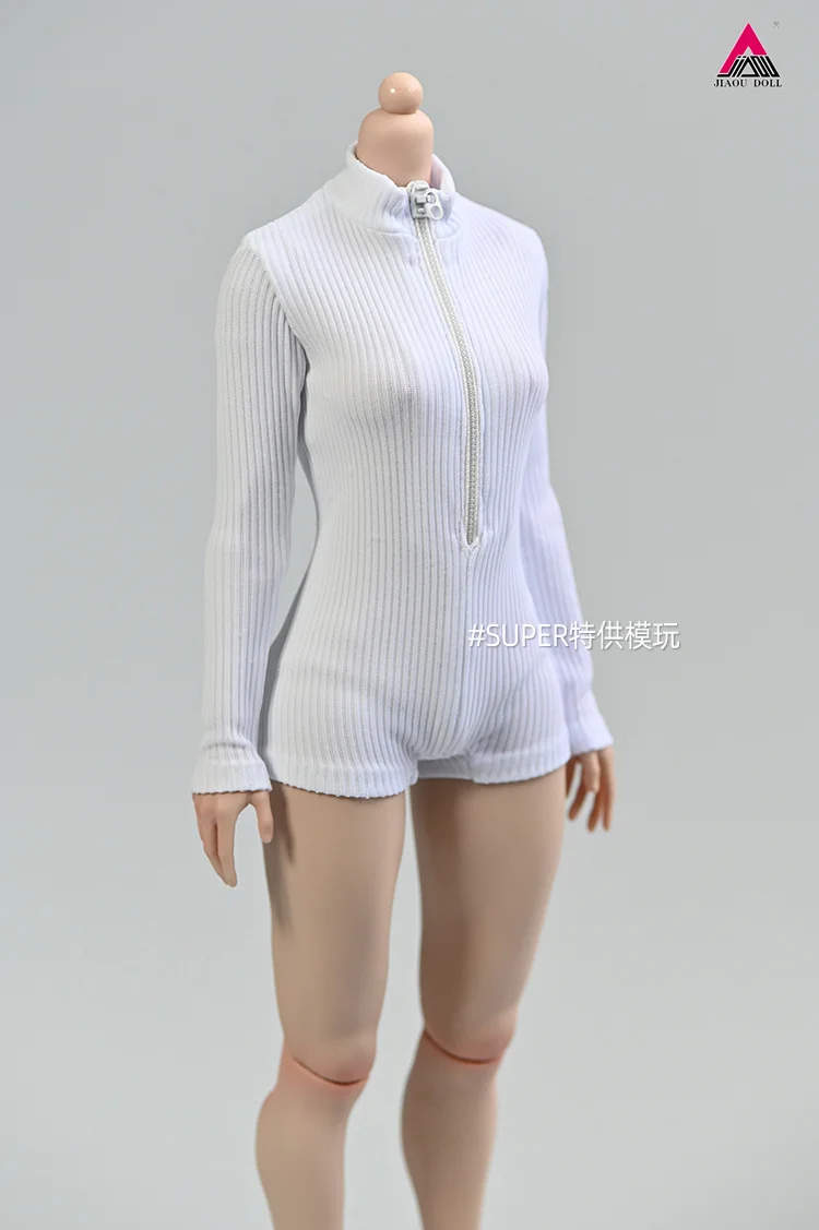 1/6 Surfing Diving Suit Long Sleeve Half Body Swimsuit Elasticity Clothing Model Fit AT201/202/203 Female Soldier Action Figure