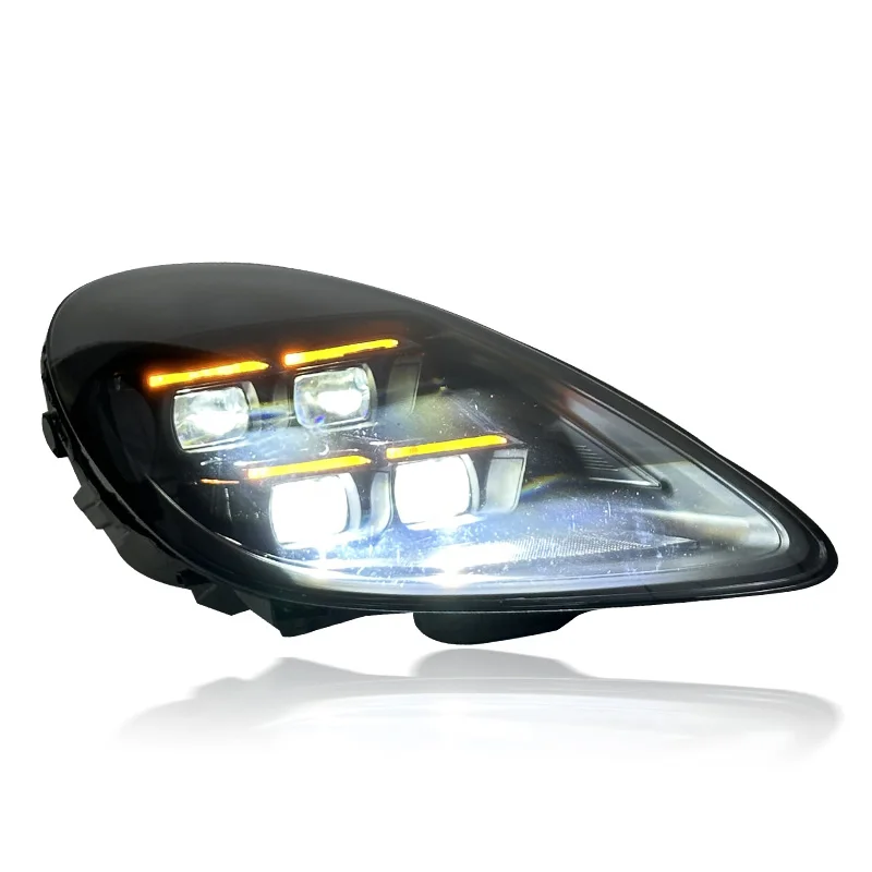 SJC For Porsche 982 982C Headlight 16-23 To 2024 Style For Cayman Boxster 718 Modified LED Matrix Front Lamps Car Accessories