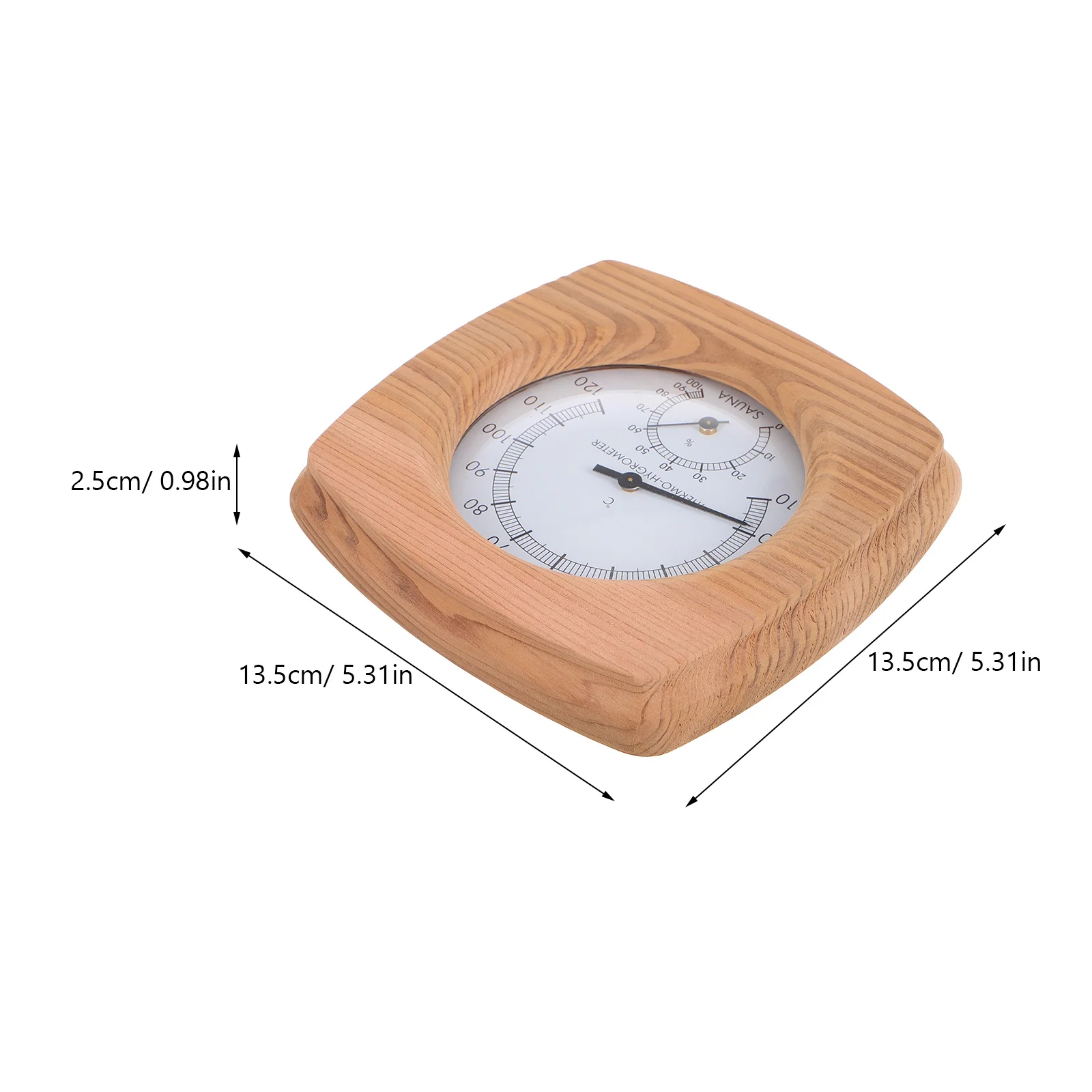 مقياس حرارة ساونا خشبي، مقياس رطوبة داخلي لغرفة الساونا، ملحق على الحائط، مقياس درجة الحرارة والرطوبة، أداة ميزان حرارة داخلي