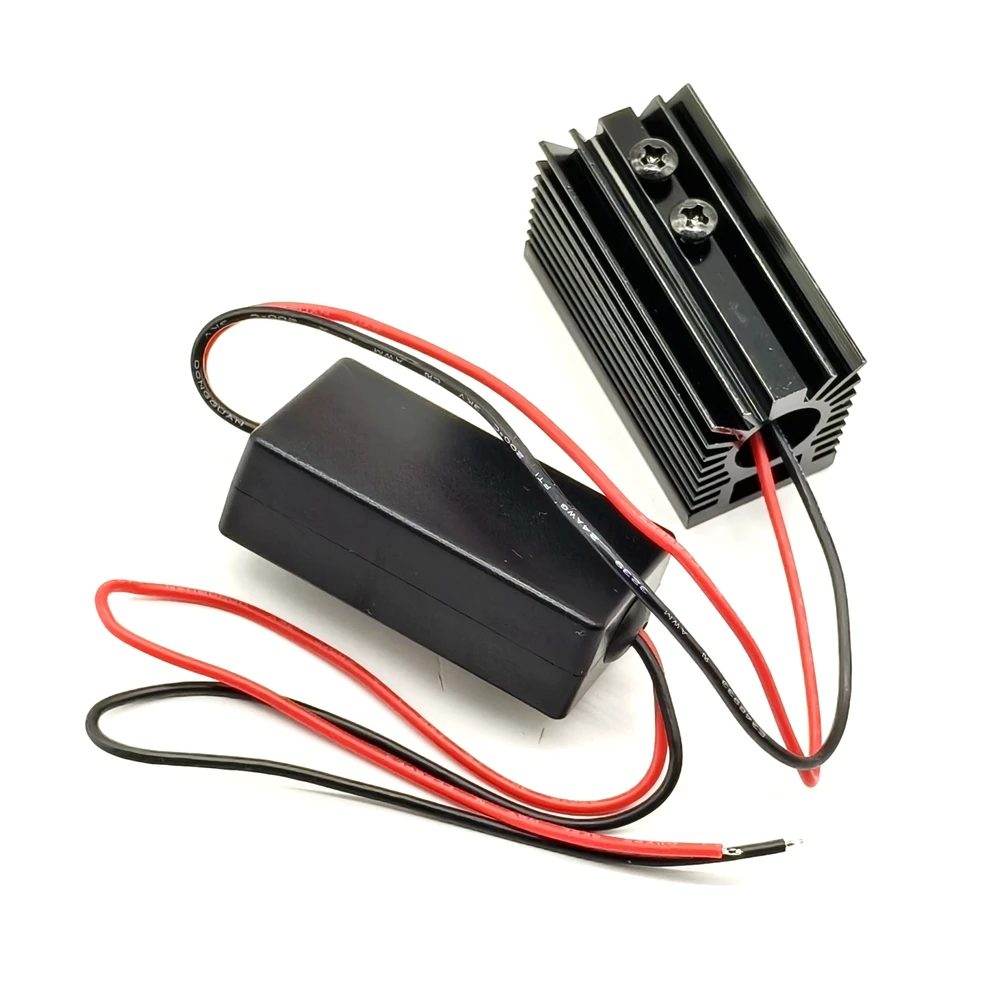 532nm 50mw 扇形緑色光レーザー ダイオード モジュール、ヒートシンク付き DC12V