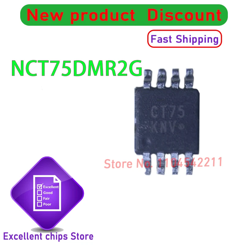 10PCS~100PCS/LOT  NCT75DMR2G CT75 NCT75DMR NCT75 SOP New Original Genuine Ic