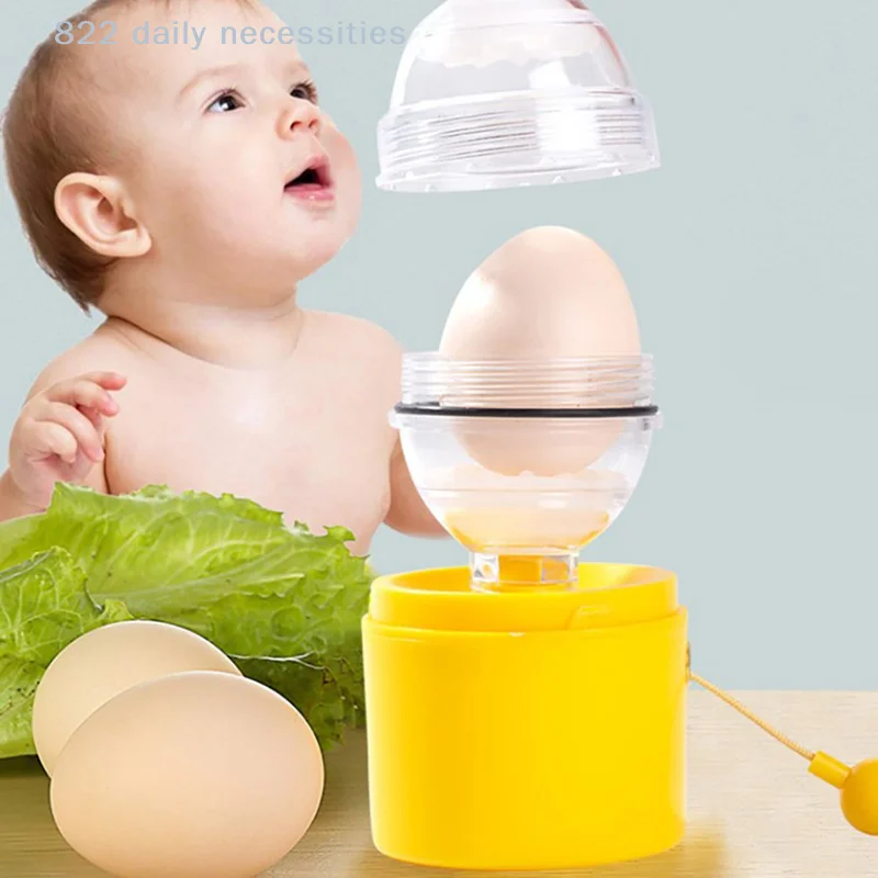 convenientEgg Scrambler Hand Egg Shaker Mixer Food Grade Silicone Yolk Egg White Mix Tool