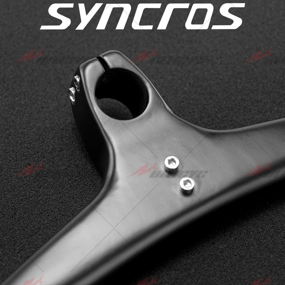 SYNCROS T800 Carbon Fiber Integrated Handlebars with Black Matte Mountain Bike Handlebars -17 Degrees, 80-110mm High Quality