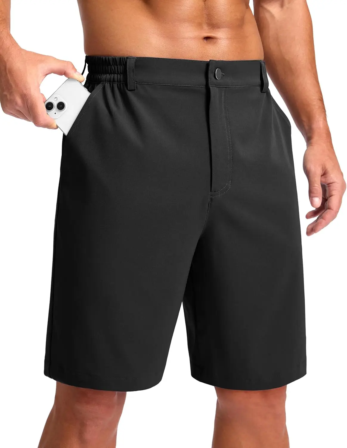 

Men's Lightweight DrShorts 11' Long Shorts with 3 Pockets Stretch Quick Dry for Casual Travel
