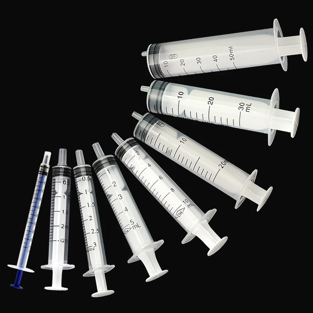 100 x All Sizes Disposable Syringe Disposable Plastic Nutrient Syringe Injector Slim Nutrient Syringe for Kitchen Cooking