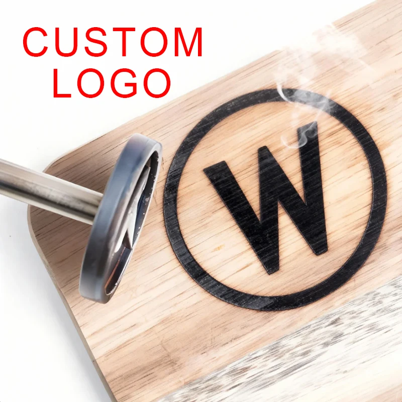 

Custom Branding Iron Embosser Stamp DIY LOGO Personalized Heating Brass Embosser Seals Wood Cake Hamburger Wedding Party Craft
