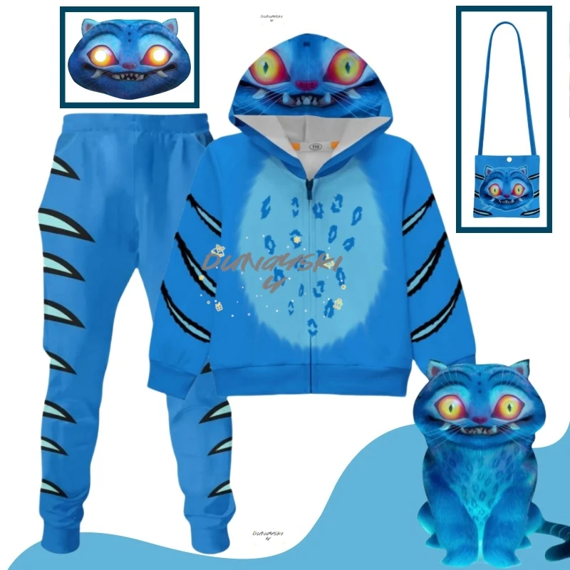 Tigre Anime Kpop Demon Hunters Nuevo disfraz Sudadera con capucha Pantalón Camiseta Pantalones cortos Vestido Ropa estampada para niños niñas Halloween